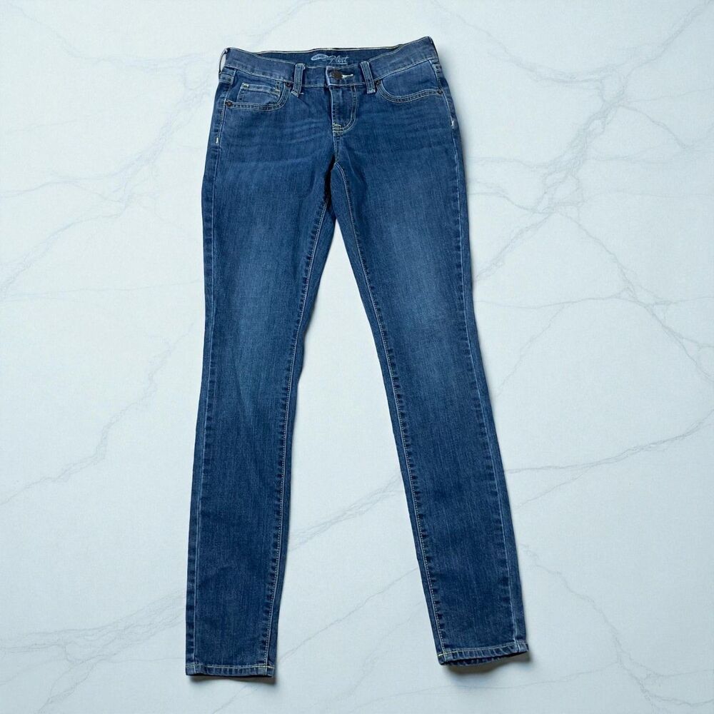 Old Navy The‎ Flirt Skinny Leg Jeans Womens 0 Dark Blue Denim Wash Stretch Reg